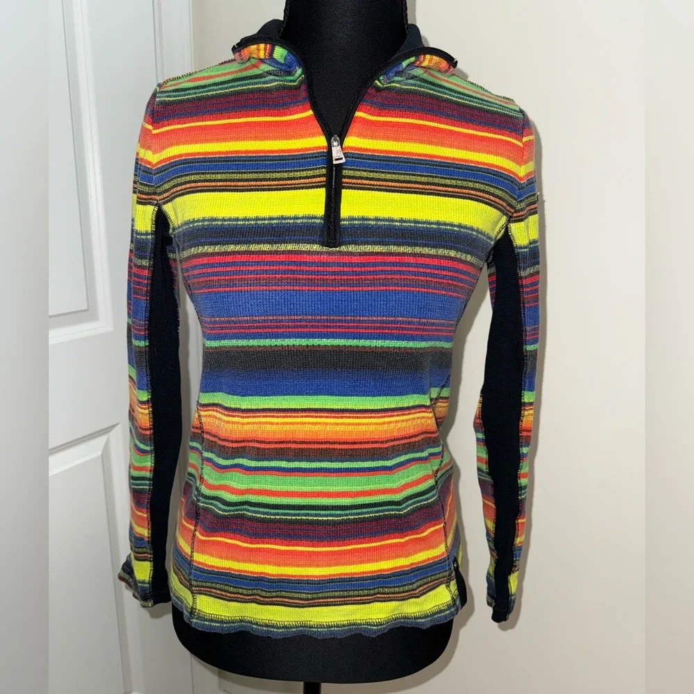 Vintage Laurent Ralph Lauren rainbow striped long-sleeve top